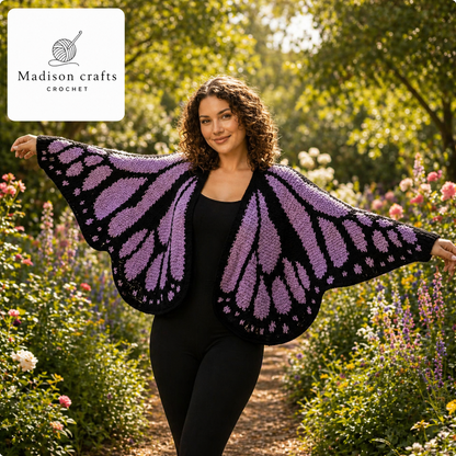 Madisons Threads – Handmade Butterfly Cardigan