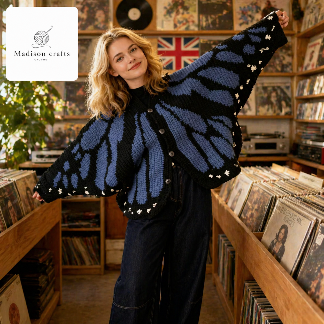 Madisons Threads – Handmade Butterfly Cardigan